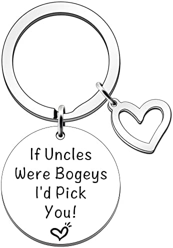 SDOFY Funny Uncle Gifts Uncle Birthday Gifts Best Uncle Keyring Christmas Gifts for Uncle If Uncles were Bogeys I'd Pick You