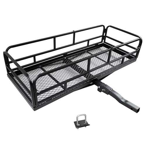 fouwick Folding Trailer Hitch Cargo Carrier,600Lbs,
