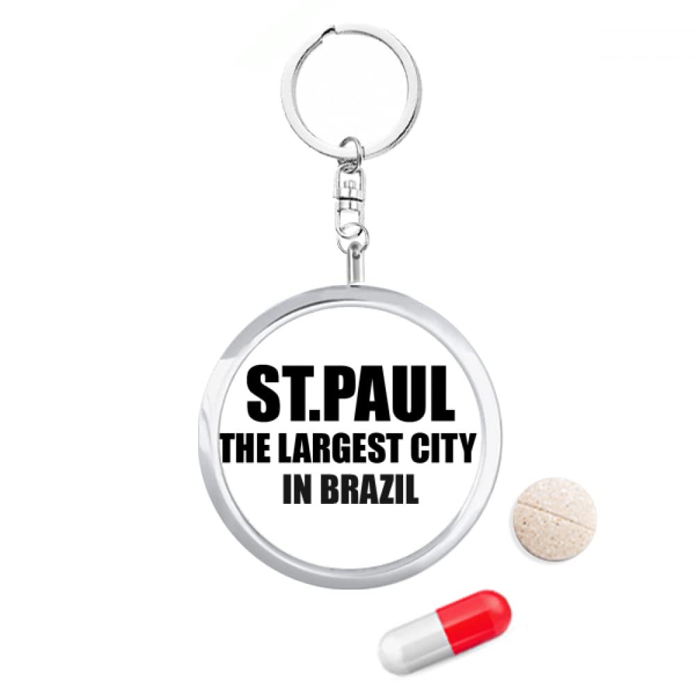 un brandST.Paul The Largest City In Brazil Pill Case Portable Container for Purse