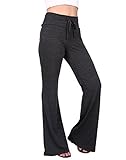 HDE Womens Charcoal Gray Pajama Pants for Women Wide Leg Sleep Bottoms (Charcoal, 4X)