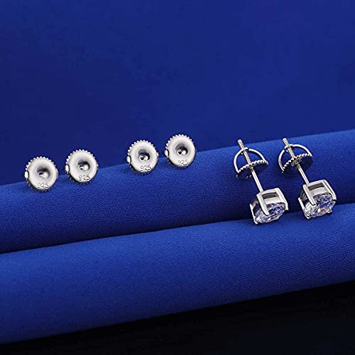 14K Gold Screw On Earring Backs,925 Stering Silver Threaded Screw Earring Backs For Diamond Studs,Hypoallergenic Earring Screwbacks Fit Post Sizes 0032"（3Pair） #TOP1