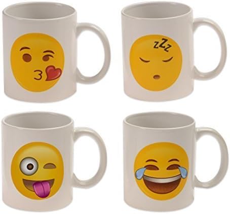 Emoji Universe: Wake UP! Emoji Coffee Mugs (Set of 4)