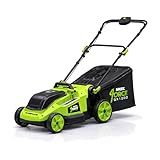 Mylek Cordless Battery Lawnmower 40V Brushless Motor for Lawns up to 500m², 38cm Cutting Width, 35L Bag, Lawn Mower Mulching Attachment 2 x 20V Li-Ion 4000mAh Batteries & Charger