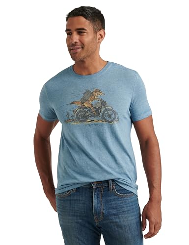 Lucky Brand,Men's,Short Sleeve Crew Neck Coyote Rider Tee,Allure,XXL