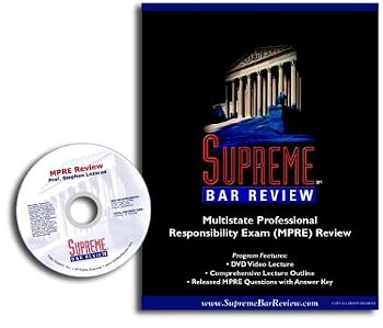 Paperback Supreme Bar Review MPRE Review : (Book and DVD Video) Book