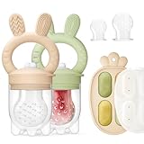 ChooKaChoo 2 Pack Baby Fruit Feeder & Freezer Nibble Tray...