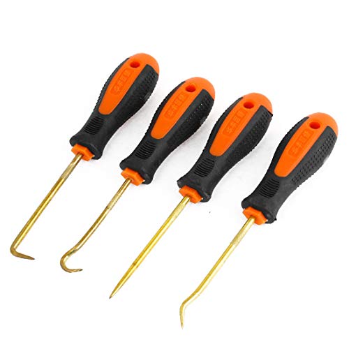 Set de 4 Herramientas Pick Hook con Mango Negro y Naranja