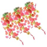 Milisten 3 Piezas de Plantas Acuáticas Artificiales Rosas para Peceras Césped Artificial para Acuario Decoración Submarina Realista sin Mantenimiento Compatibles Agua Dulce y Salada