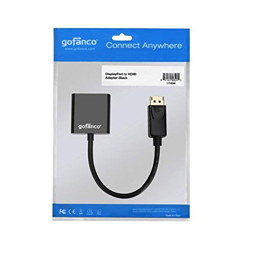 gofanco DisplayPort to HDMI Adapter - Black Male to Female DP to HDMI Converter for DisplayPort Enabled Desktops and Laptops to Connect to HDMI Displays (DPHDMI) - Thumbnail 7