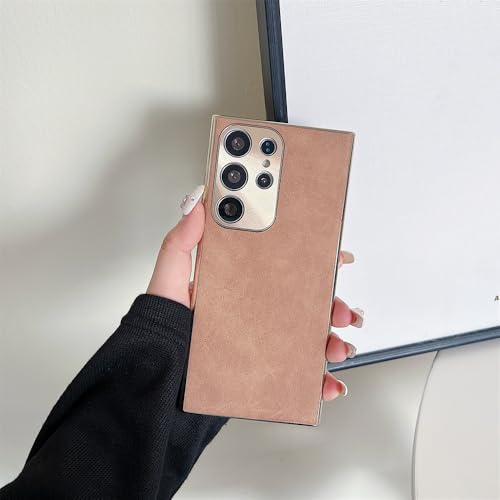 Étui ultra fin Samsung S22 Plus marron clair pour le bureau