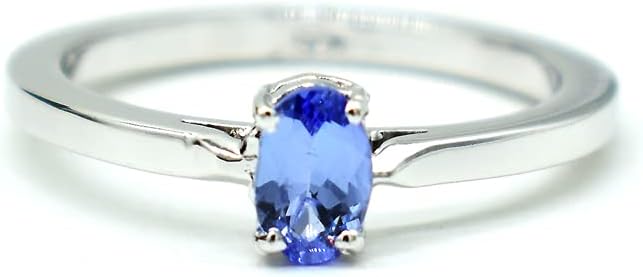 AAA+ Tanzanite Ring, Dainty Tanzanite Jewelry, Minimalist Jewelry, Genuine Tanzanite Ring, Solitaire Engagement Jewelry, Wedding Ring, December Birthstone, Solid 925 Sterling Silver Jewelry