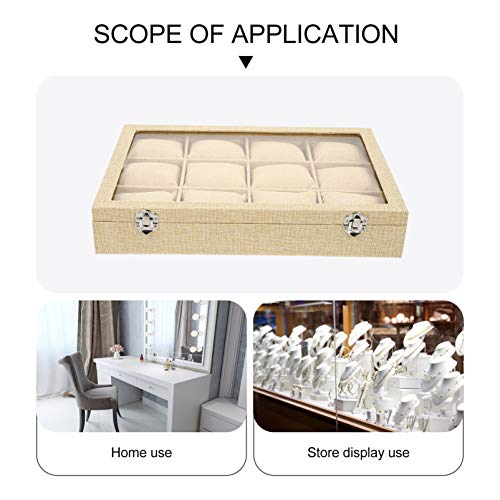 Boîte à montre décorative en jute avec 12 coussins pour sublimer l'espace - 6