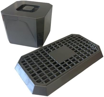 Uni Bar Rectangular Plastic Drip Tray & Ice Bucket Essential For Nightclub Pub Restaurant Made in England (Silver Grey)