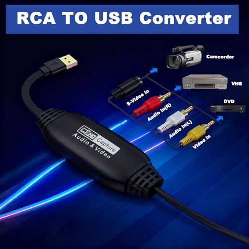 Convertisseur VHS vers numérique RCA AV USB pour Windows et Mac