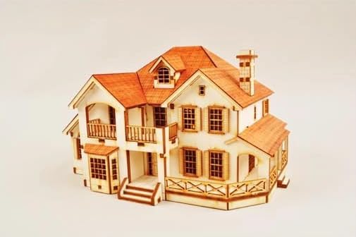 Youngmodeler Hobby Wooden Model Kit – Garden House C DIY Wooden Assembly Kit for Advanced Builders