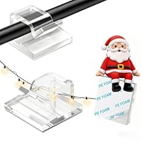 KLJ kabelhalter Haken Lichterkette selbstklebend klebehaken Transparent,50 Pack mini kleine Lichterkette Befestigung Fenster Indoor and Outdoor klebehaken kabelclips selbstklebend Halterung