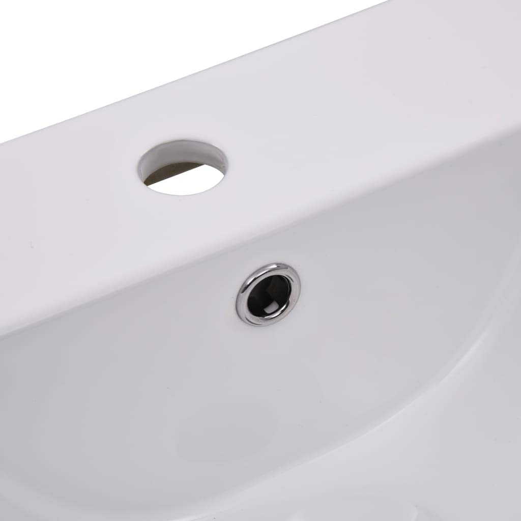 vidaXL Lavabo empotrado, 42 x 39 x 18 cm, color blanco