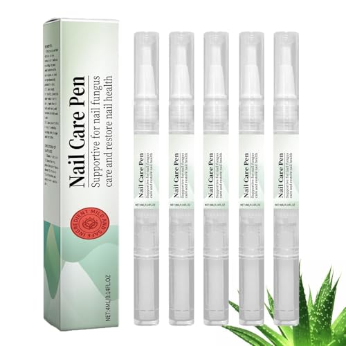 Mullend Nail Care Pen, Swissclear Antifungal Pen, Nail Care PEN Fungus, Fungal NAIL Treatment Pens with Tea Tree Oil and Vitamin E, Nails Repair Serum for Strengthener Nails (5PCS)