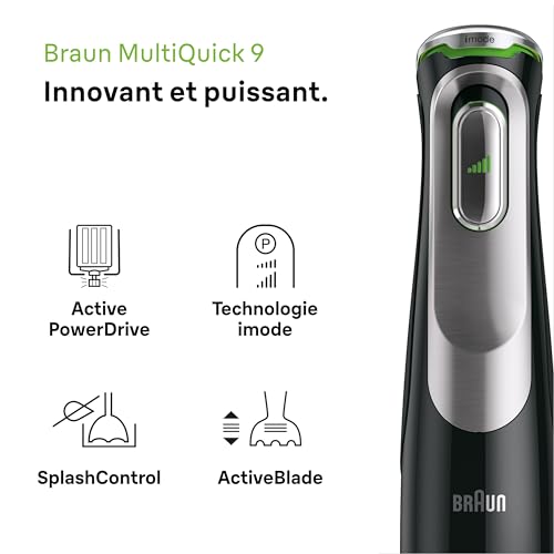 Mixeur Plongeant Braun MQ9147X – 1200 W, 3 Vitesses, EasyClick Plus - vue 7