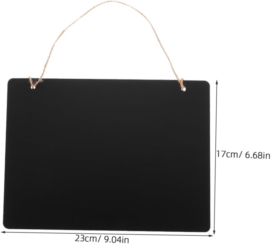 SHOWERORO 3pcs Wooden Double-Sided Chalkboard Sign Wall Decorative Hanging Blackboard for Home School Office