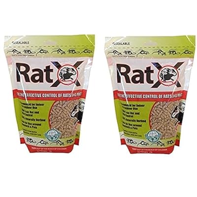 (2 Pack) RatX All-Natural Non-Toxic Rat and Mouse Killer Pellets, 3-Pound Bags