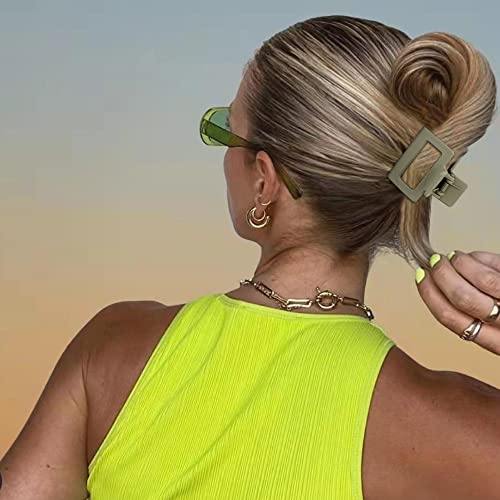 Atoden Small Hair Clips Mini Claw Clips For Thin Hair 8Pcs Cute Hair Clips 2'' Square Neutral Claw Clips 1.5'' Double Row Teeth Matte Medium Hair Clips For Thick Thin Fine Short Hair Rectangle Jaw Clips Nonslip Hair Styling Accessories Hair Clamps Gifts For Women #TOP2