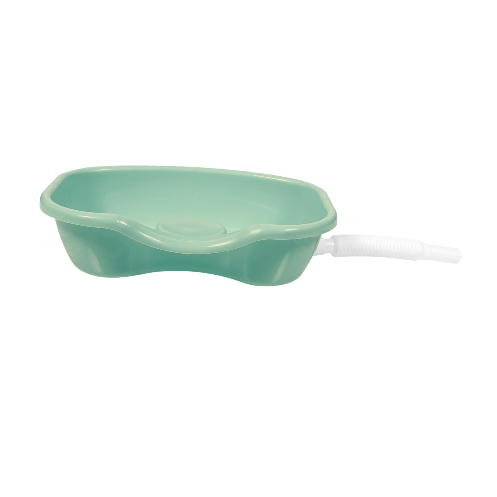 HANABASS Vassoio Lavatesta Ergonomico in Plastica Bordo Curvo per Lavaggio Chioma a Letto, Superficie Liscia e Comoda per Anziani e Assistenza Domiciliare