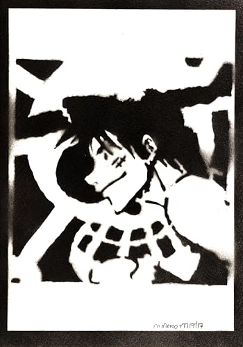 moreno-mata - moreno-mata Authentique Graffiti Fait a la Main One... Manga et Anime Poster Luffy Handmade Affiche Decoration Murale Tableau Cadre Salon Chambre Cadeau Homme et Femme