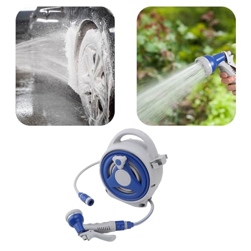 Devidoir de tuyau d'arrosage portable et manuel avec buse multifonction - 5