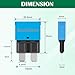 AUTO Reset Fuse Car Standard Blade Fuse Kit 5A 10A 15A 20A 25A 30A ATC/ATO Circuit Breaker for Trolling Motor Truck RV Marine Boat Audio Battery Protection - 14VDC E37 Low Profile Auto Reset Fuses Kit