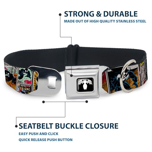 Boucle de ceinture de sécurité pour chien Venom avec sangle nylon réglable anti-traction - 5
