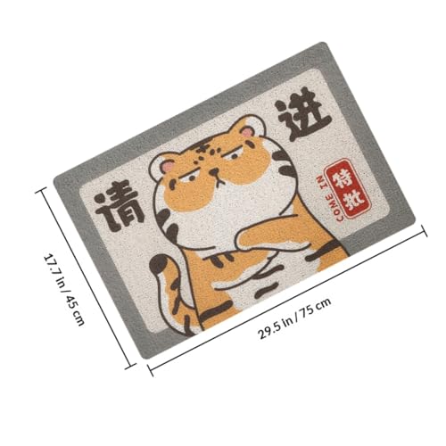 TOMETURE 滑り止め玄関マット アソートカラー PVC素材の虎型フロアパッド 玄関や室内の装飾に最適繰り返し使用可能な厚手暖かいデザインのフロアマット [3]