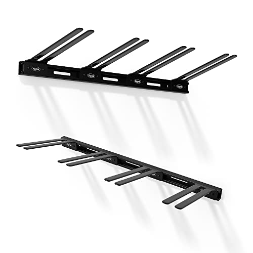 Koova Snowboard Wall Mount Rack Holder | Garage Snowboard Storage Organizer | Heavy Duty Powder Coated Steel Frame W/Rubber Arms #TOP5