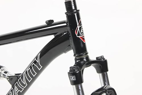Gravity FSX 26 inch Wheel Aluminum Disc Brake Full Dual Suspension Bike Frame with Rear Shock (Black, 19 inch = Medium/Lr fits* up to 6\')