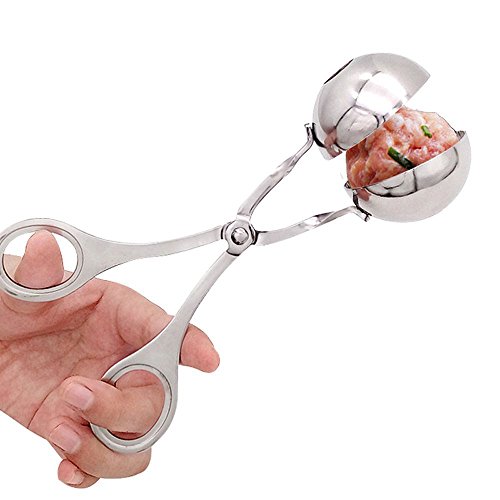 [2-Pack] Stainless Steel Meat Baller Cookie Dough Scoop,Meatball Scoop Maker,Ball size is 1.4"&1.7",Professional Sphere Mold Ball Maker For Cake or Meat, Premium Kitchen Tool (2-Pack:M+L) - Thumbnail 6
