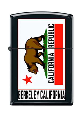 Encendedor Zippo Berkeley California Republic Negro Mate miniatura 1
