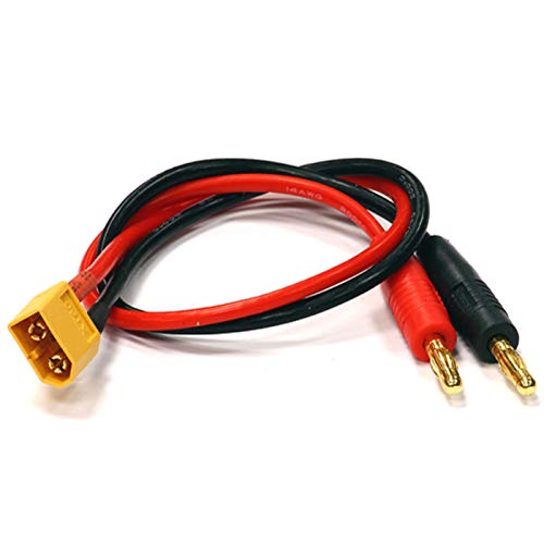 Integy RC Model Precision-Crafted XT60 Male-to-Banana Male Connector Adapter 300mm Wire Harness