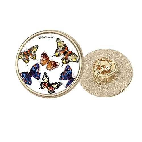 Broche en métal doré à ailes colorées M, un éclat de haute joaillerie fantaisie