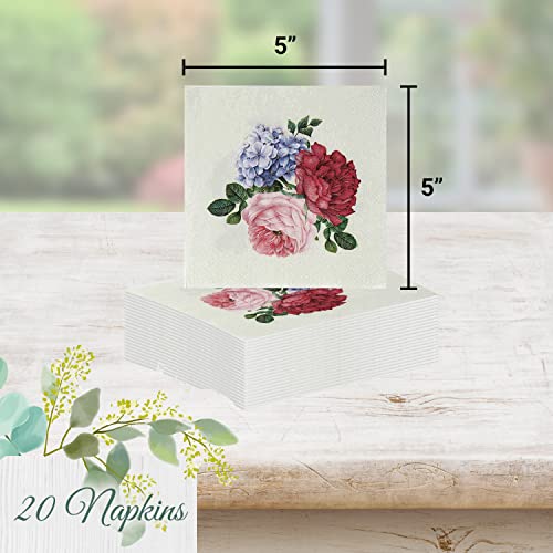 Talking Tables Truly Scrumptious Vintage Tea Party - Paper Plates & Scalloped Napkins - 12 Plates 8" & 20 Napkins 5.5" - Floral Royal Luxury Gold Girl Birthday Party Bridgerton Garden #TOP3