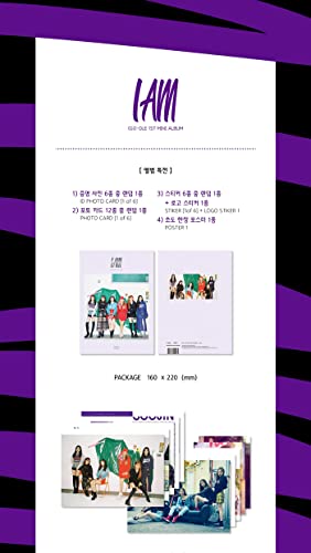 (G)I-Dle I Am 1St Mini Album Cd+100P Booklet+2P Photocard+2P Sticker+Tracking Sealed Gidle #TOP1