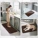 Yimobra Brown Bath Mat 31.5x20 Inch, Super Soft Absorbent Memory Foam Bathroom Rug Non Slip, Quick Dry, Machine Washable Floor Carpet for Tub Shower, Home Decor Accessories