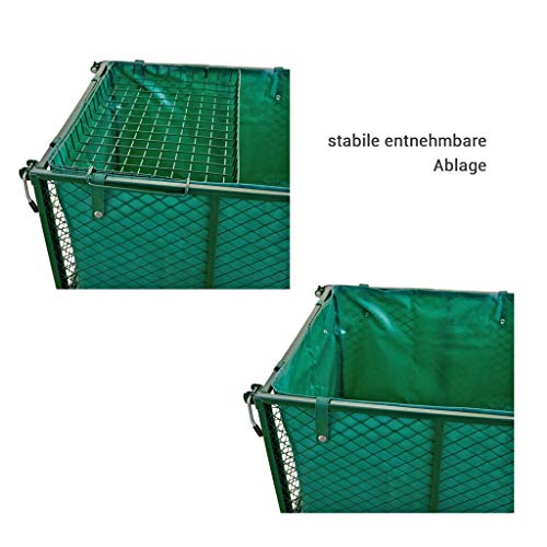 Georges Tuinwagen met tuinwagen, tot 550 kg belastbaar, met luchtbanden, uitneembaar binnenzeil - Afbeelding 4