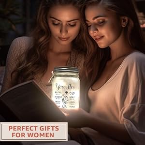 Macorner Mason Jar Light Night Mothers Day Gifts - Christian Inspiration Religious Gifts For Women - Christmas Birthday Gifts for Mom, Her, Grandma, Sister, Friend, Coworker Women - 10LEDs Home Décor Macorner Mason Jar Light Night Mothers Day Gifts Christian Inspiration Religious Gifts For Women Christmas Birthday Gifts for Mom Her Grandma Sister Friend Coworker Women 10LEDs Home Decor