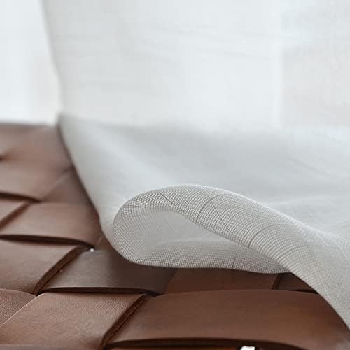 HooHero White Natural European Style Window Treatments 100 Wide Sheer Curtains Kids Living Room Semi Voile Liner Curtain Gauze Voile Liner Curtain Draperies