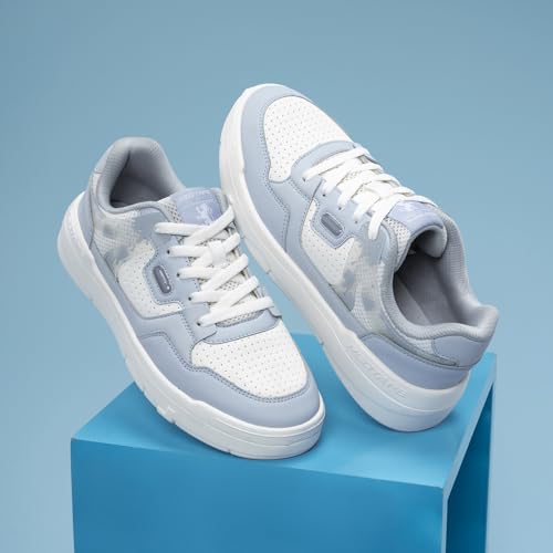 Image of Red Tape Women's Sneakers White Lilac Pu TPU Round Toe Lace-Up
