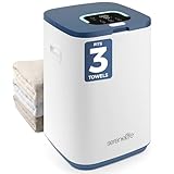 SereneLife Towel Warmer Bucket - Compact 23L Bathroom Towel Heater w/Essential Oils Disc Holder, Adjustable Timer, Auto Shut-Off, Power Cord Storage & LED Display, Fits 2 Oversized Towels (Blue)