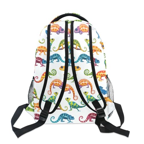 ALAZA Colorful Lizard Seamless Pattern Kids School Backpack for Boys Girls Teens Bookbag Travel Daypack Bag 16 inch4