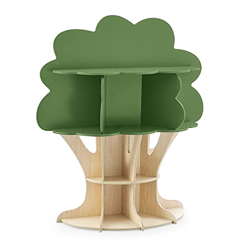 Delta Children Tree Bookcase - Greenguard Gold Certified, Fern Green/Crafted Natural #TOP4
