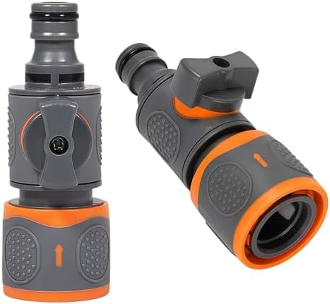 2 PCS Quick Release in Line Shut Off Valve, Garden Hose Pipe in Line ...