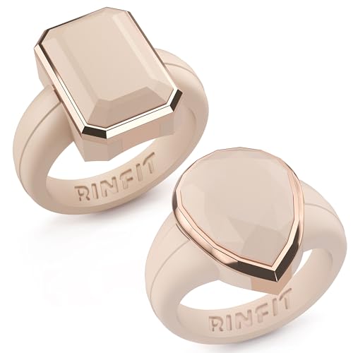 Rinfit Emerald Silicone Ring with Stainless Steel Frame - Pack O, Size 10